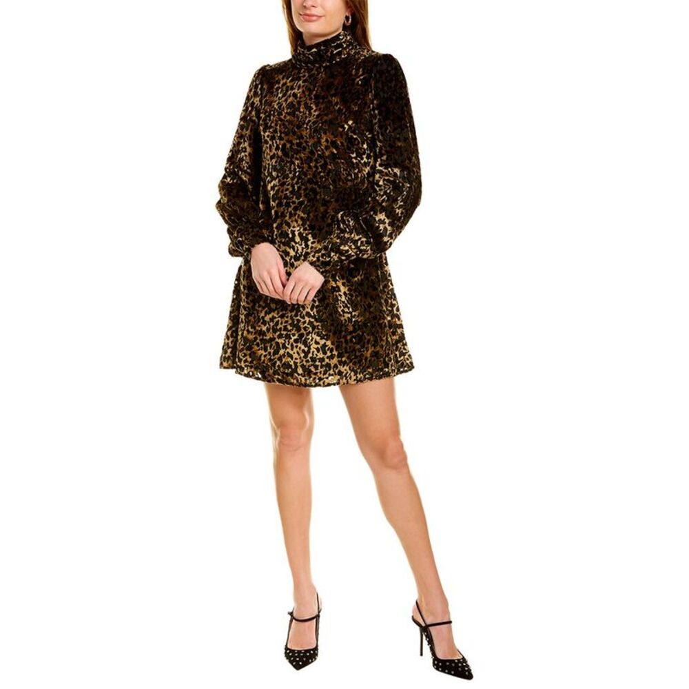 OLIVIA RUBIN Leopard Print Midi Dress
